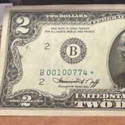 Rare New York 1976 Star $2 Bill Very Low  # B00100774