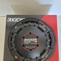 KICKER ( 1 ) 10 INCH DUAL 4 OHM VOICE COIL CAR SUBWOOFER 700  WATTS