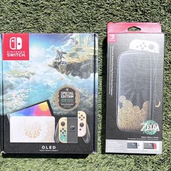 FOR TRADE ONLY! Nintendo Switch OLED Legend of Zelda Tears of the Kingdom Edition with Travel Case!