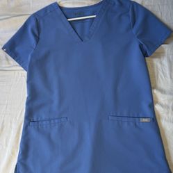 FIGS Technical Collection Scrub Top – Size XS, Ceil Blue