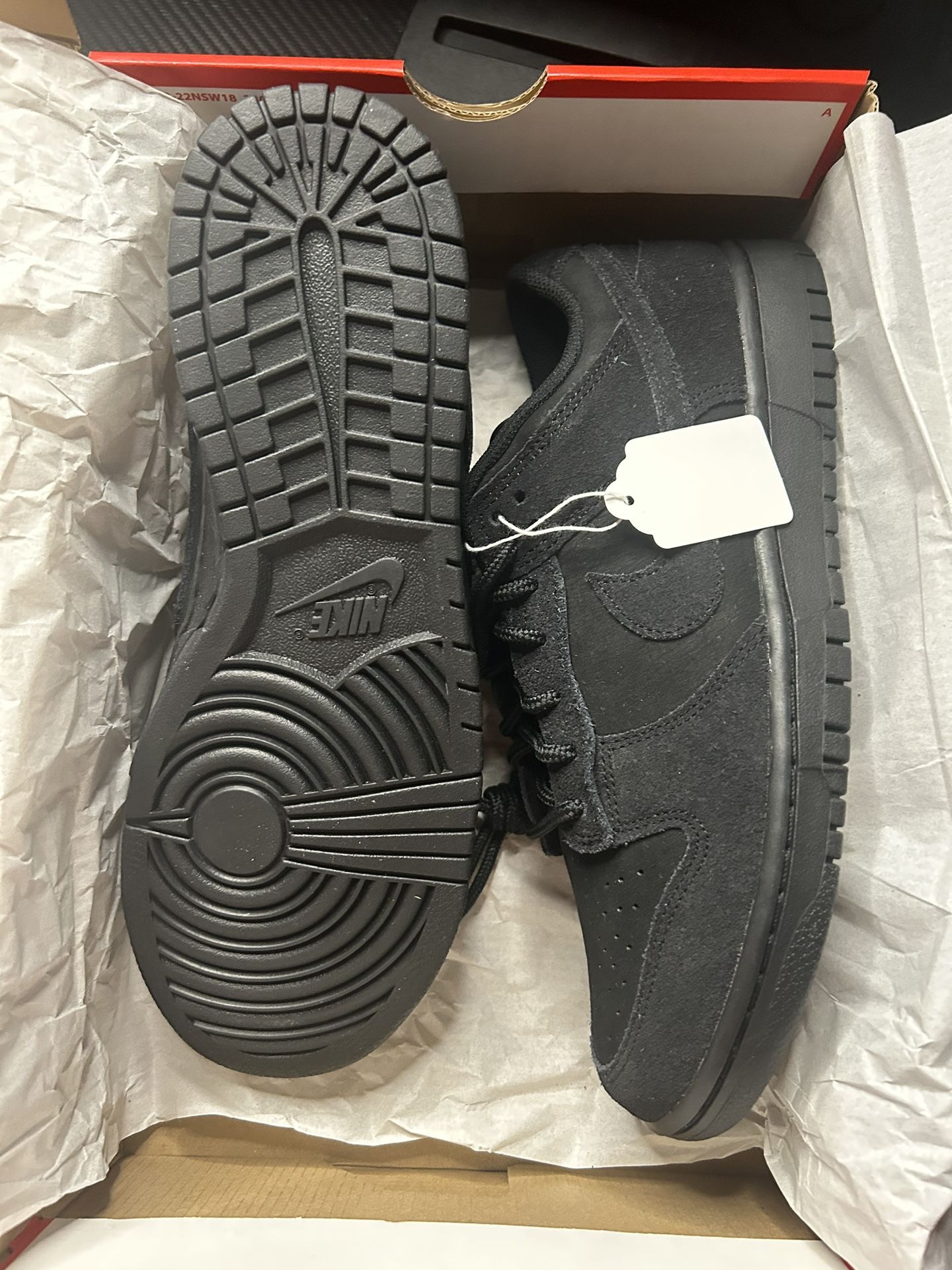 Nike Dunk Low Triple Black Size 9.5 New 