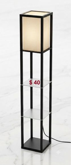 ‼️ MID-century modern-inspired Etagere shelf FLOOR LAMP,‼️ PLEASE, check my other listings and FOLLOW