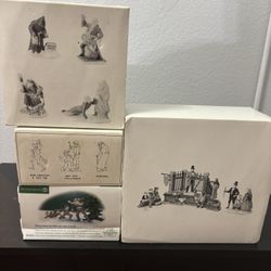 Department 56 Dickens Village “A Christmas Carol” Figurine Bundle – Scrooge, Bob Cratchit + Scene