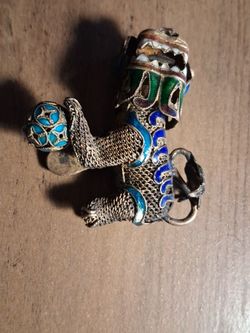 Cloisonné foo dog. VINTAGE