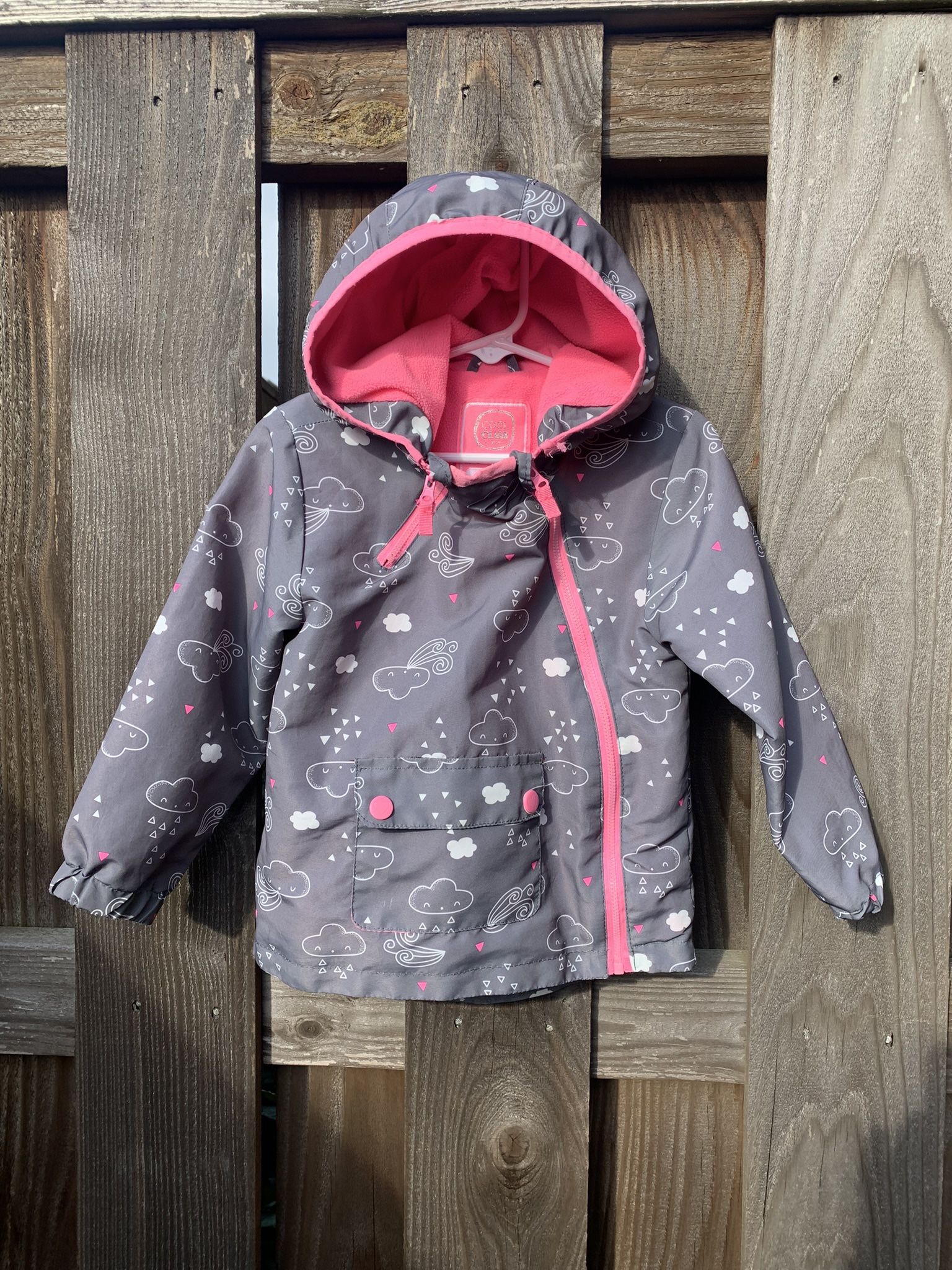 Cool Club by SMYK Pink and Grey Zip Through Hooded Girl’s Jacket