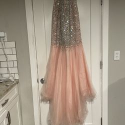 Pink Mermaid Style Prom Dress