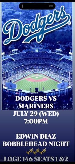 Dodgers Tickets - EDWIN DIAZ BOBBLEHEAD NIGHT