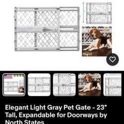 Puppy Gate Grey Plastic 