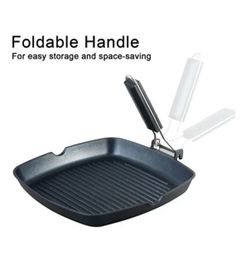S•KITCHN 9 in Grill Pan with Folding Handle