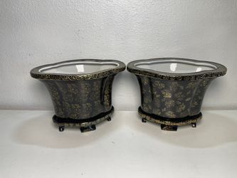 Asian Planters-Oriental Porcelain Pots($65 pair)