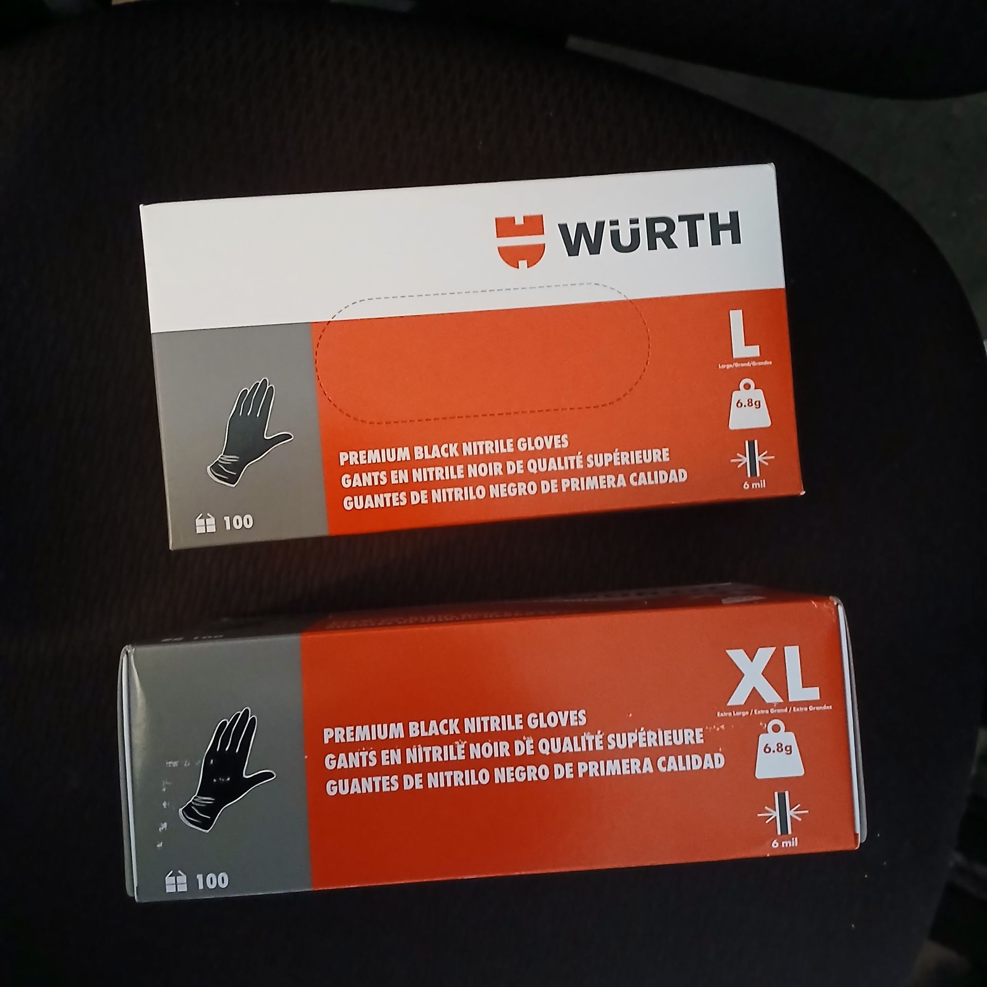 6 mil Heavy Duty Black Nitrile Gloves