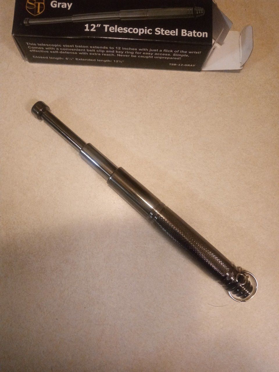 12" Telescopic steel baton