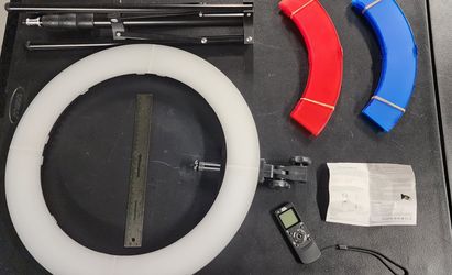 Ring Light with Filters Set and Stand, 18 Inch