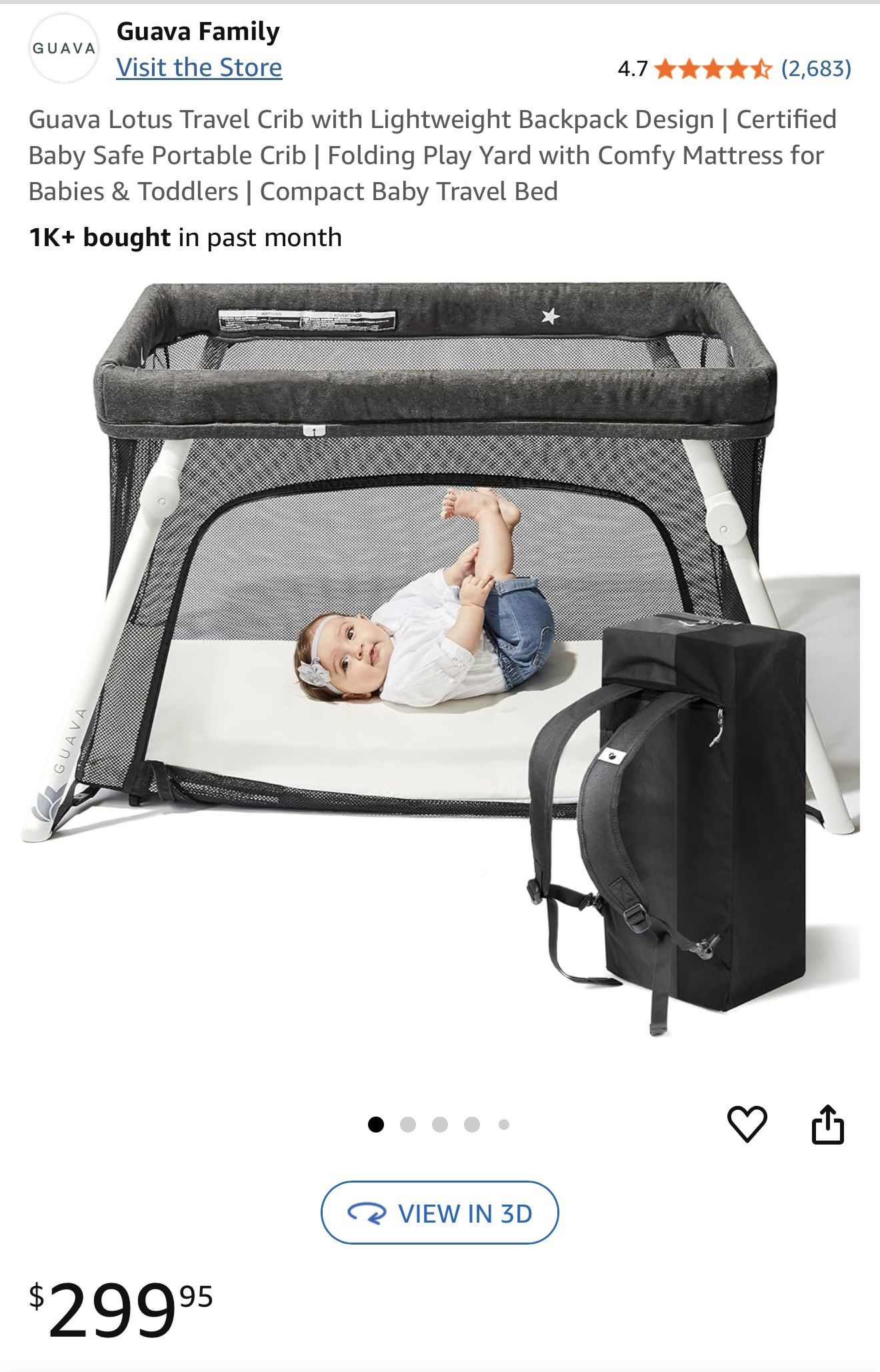 Guava lotus Portable Crib