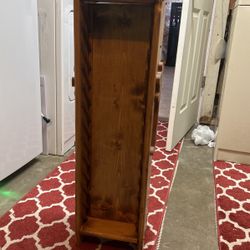 Wooden Oak VHS Storage Shelf