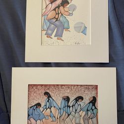 Cecil Youngfox Native Matted Art