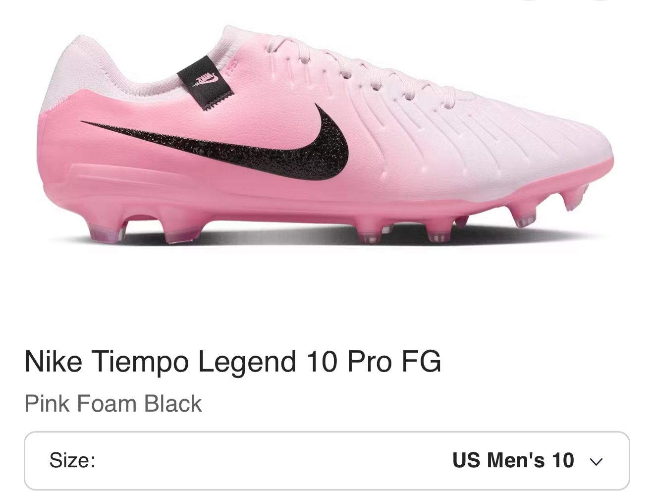 Nike Tiempo Legend 10 Pro AG Pink Foam Soccer Cleats