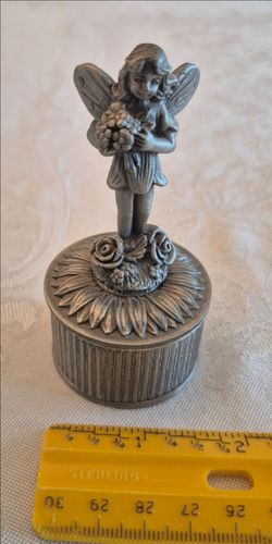 ANGEL FAIRY  WINGS ROSES TRINKET BOX METAL MUST READ BELOW