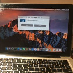 13 inches MacBook Pro I5 Processor 8GB Memory Ram 250 GB Hardrive 2011