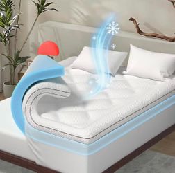 Dual Layer Cooling Memory Foam King Size, 2 Inch Gel Mattress Topper + 1 Inch Pillow Top Mattress Pad, Soft Bed Topper with Deep Pocket 8-21 Inch