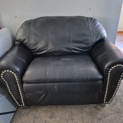 Lrg Leather Chair & Couch FREE