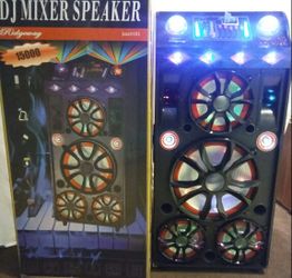 Bluetooth speaker SD card,slot USB port,FM radio,microphone included for karaoke