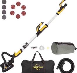 CUBEWAY Drywall Sander with Vacuum Attachment, Innovative Fixture for Ceiling Sander, Electric Drywa