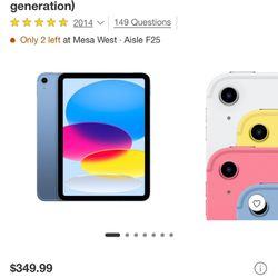 iPad 10th Generation Open Box 64Gb Unlocked With Charger $250