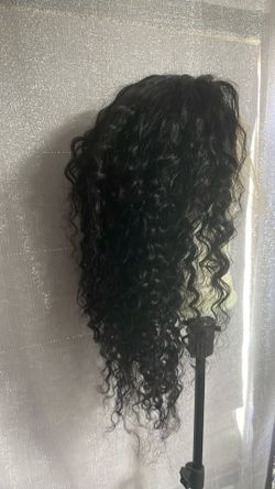 Black lace front curly human hair