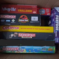 Lot Of Random Board Games, Card Games 