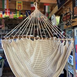 Hammock hand Made! Brand new! “IMPORTED FROM MEXICO”  With Gold Chain and Hook Included!