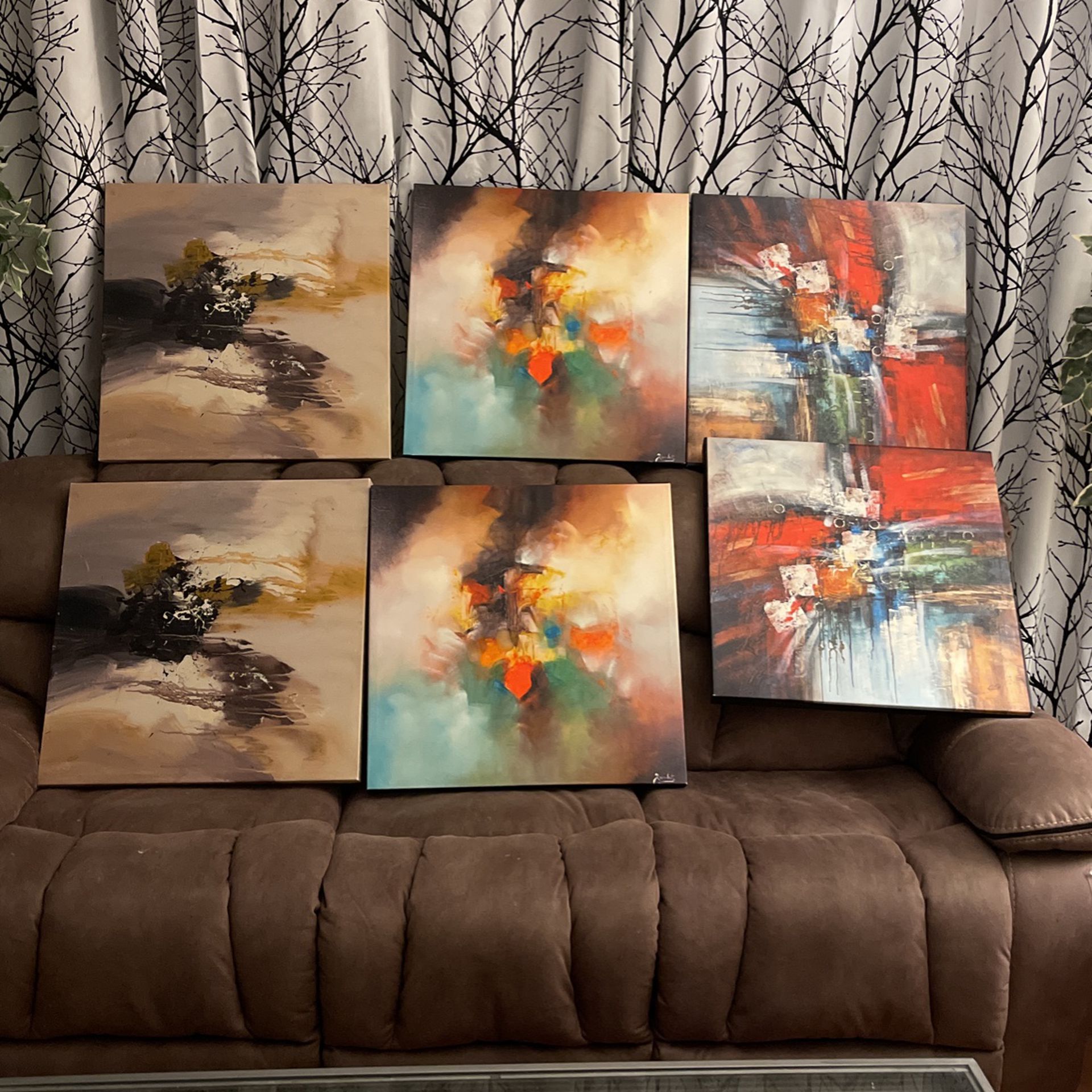 Sets Of  Canvas Wall Art Ready To Hang (24x24inches)