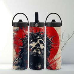 Jesus christ water bottle , 20oz stainless steel , gym water bottle