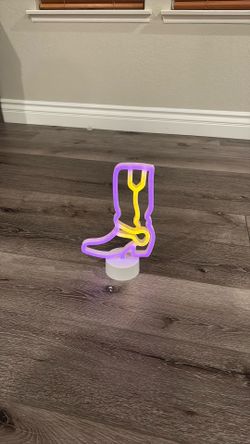Cowboy Boot Neon Sign Light