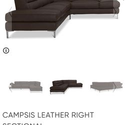Scandinavian designs leather sofa sectional