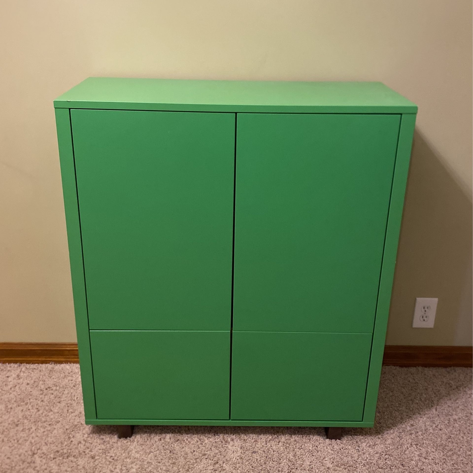 Kelly Green Storage Cabinet