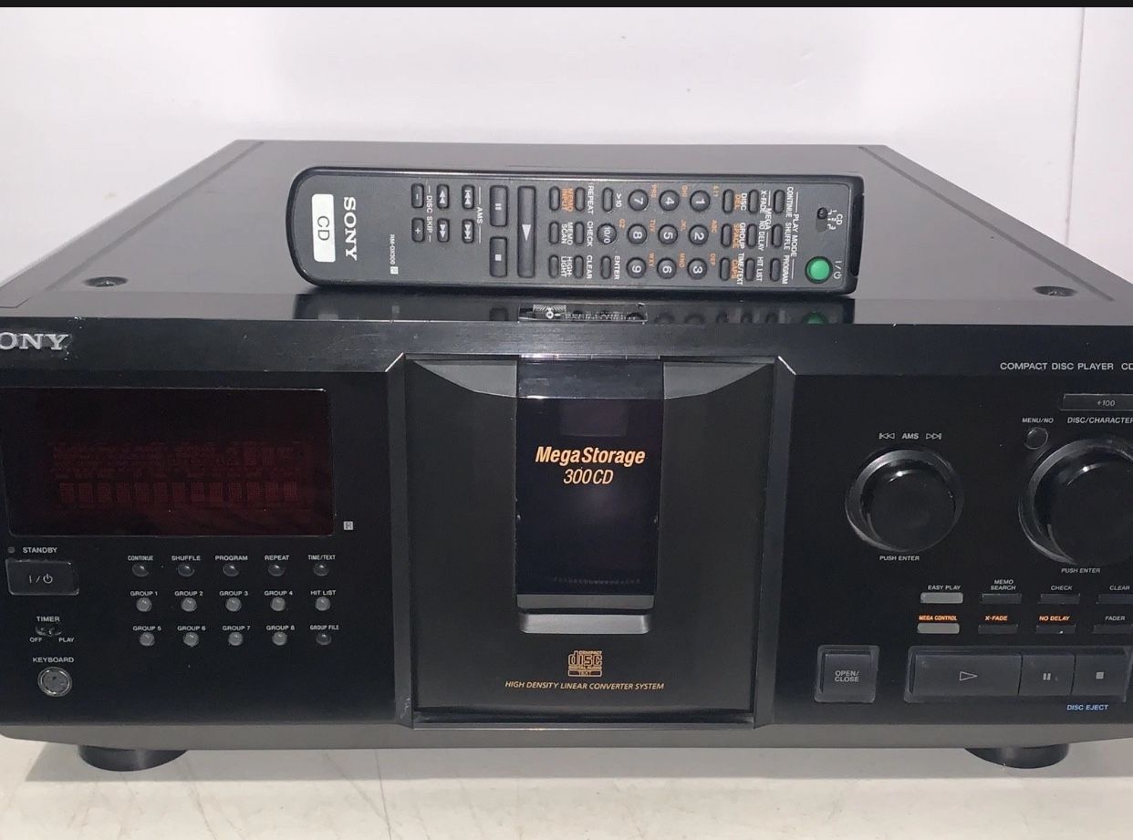 Sony CDP-CX355 Mega Storage Compact Disc 300 CD Changer Player (FOR PARTS) NOT WORKING