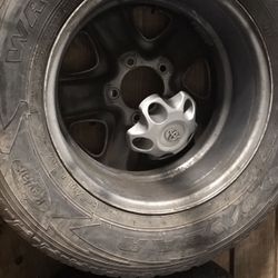 2 Wrangler Tires with Stock Tundra wheels & caps—255/70 R18