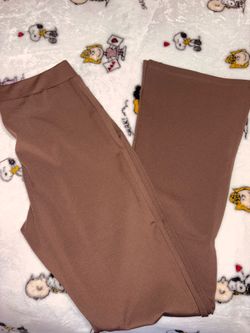 Black and brown flare pants