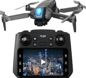 Drone with Screen, FPV Drones with Brushless Motor for Adult Beginner, Foldable RC Quadcopter, One Key Start, Easy to fly