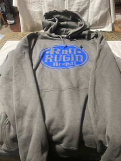 Ruff Rugid Brand Gray Pullover Hoodie 2Xl