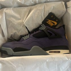 Exclusive  New Lakers Jordan 4’s  size 13