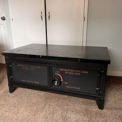 Industrial Storage Coffee Table — Bank Vault Style