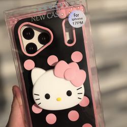 iPhone 17 Pro Hello Kitty Pop Socket Phone Case
