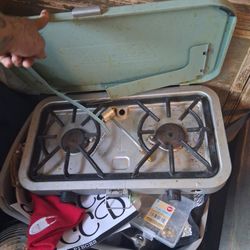 Coleman Gas Portsble Stove Woth Hot Plates