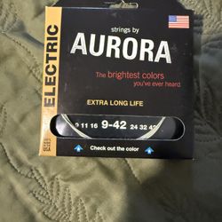 AURORA NEW WHITE ELECTRIC GUITAR STRINGS 9-42