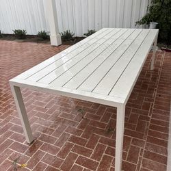 Restoration Hardware White Outdoor Aluminum Table