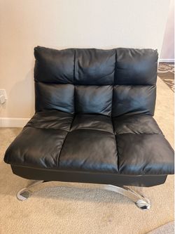Single Futon Leather Couch