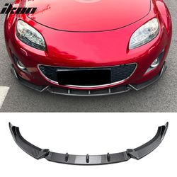 Fits 2009-2012 Mazda MX-5 Miata Carbon Fiber Print Front Bumper Lip IKON Style 3PCS