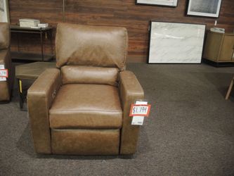 Rocky Mountain Leather Mayfair Leather Power Recliner - Cognac | Reclining Chair | Lounge Chair